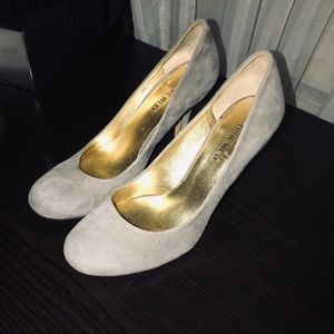 Nine West Grey Suede Heels